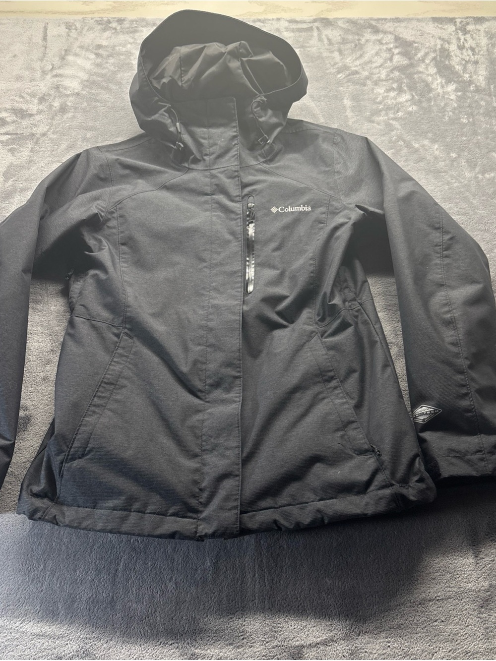Columbia Black Women's Hooded Ski/ Rain Coat S